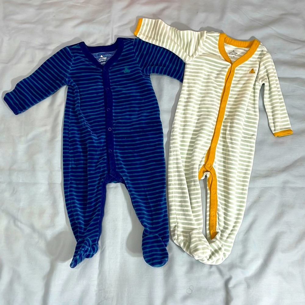 2 Baby Gap footed sleep n play